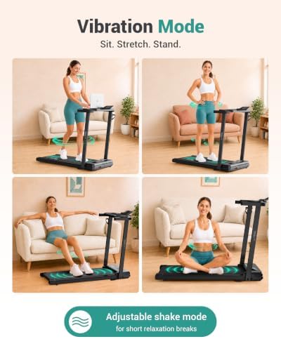 Walking Pad with Vibration Plates, 3 in 1 Walking Vibration Pad, Walking Pad with Incline, Under Desk Walking Pad with Remote Control and LED Display for Home Small Space - Image 6