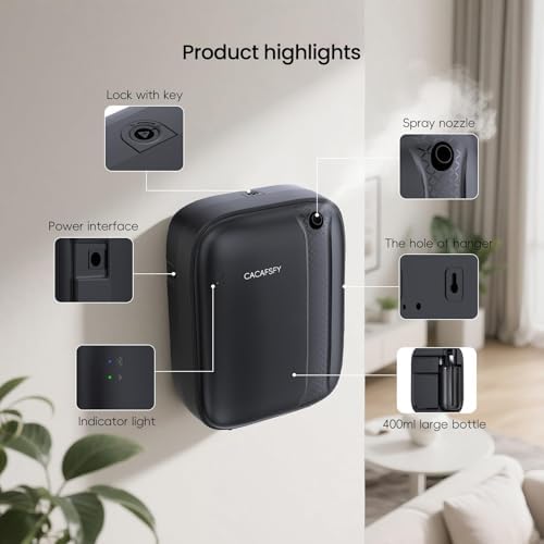 Waterless Essential Oil Diffuser,(2 * 50ml Fragrances Included) 3000 Sq.Ft Coverage 400ml Capacity Hotel Scent Diffuser,Cold Air Tech, App & Button Control,Scent Diffusers for Home Large Room (Black) - Image 5