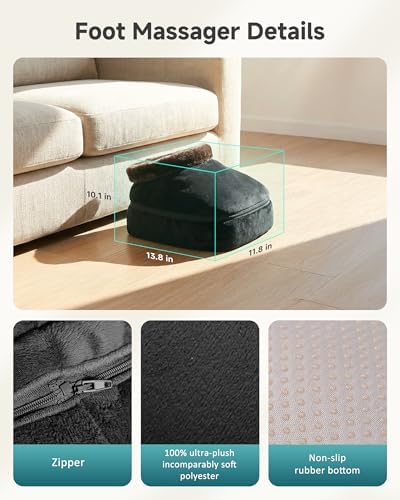 Snailax Shiatsu Foot Massager with Heat, Foot Warmer with Removable Cover - Image 6