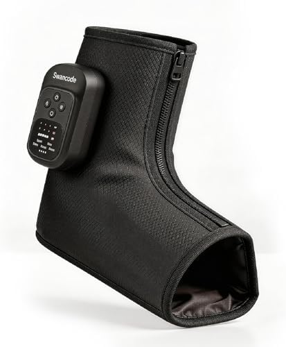 Air Compression Foot and Ankle Massager with Heat (Fit Size 5-8) by Swancode