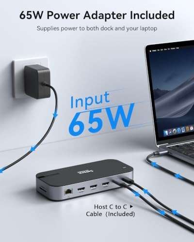 Selore 3 HDMI Docking Station with Charging, Triple Display Docking Station - Image 5