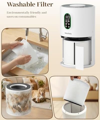 WESTHEY Air Purifiers for Home Larger Room with Washable Filter Auto Mode - Image 2