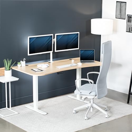 VIVO Light Wood 63 x 32 in Standing Desk, DESK-KIT-2W1C - Image 2