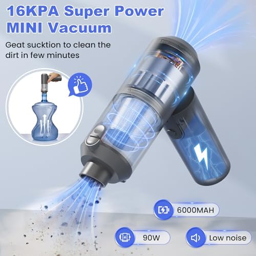 Foldable Cordless Vacuum & Air Duster - 16000PA Brushless Motor - Image 2