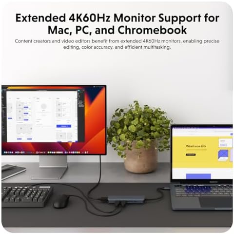 HyperDrive Next 6 Port USB Hub – USB C to HDMI 4K60Hz Display, 10Gbps Data Transfer, 100W Power Delivery Charging, 3X USB-A — Compatible w/MacBook Pro, MacBook Air, PC, and Chromebook - Image 3