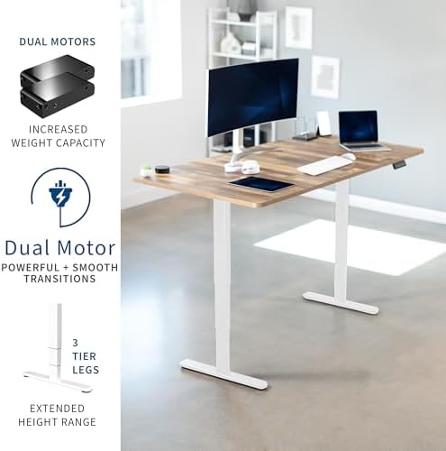 VIVO Reclaimed Wood 71 x 36 in Standing Desk, DESK-KIT-2W7P-36 - Image 4
