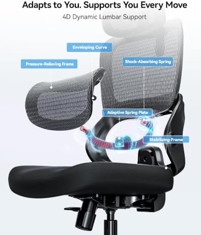 SIHOO B100 SE Ergonomic Office Chair, Desk Chair with Lumbar Support - Image 3