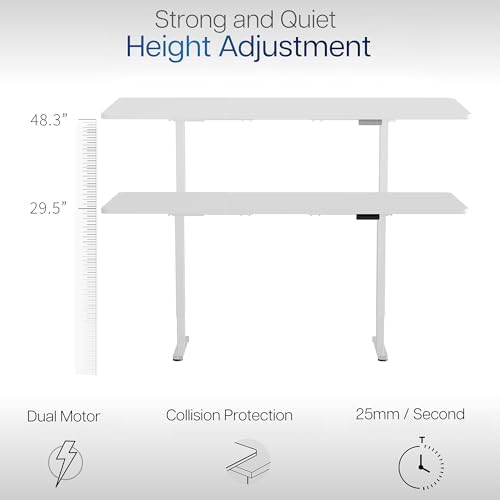 VIVO White 83 x 30 in Standing Desk, DESK-KIT-E2W84-30W - Image 3