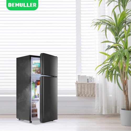DEMULLER 45L Personal Double‑Door Mini Fridge With Freezer, Dark Gray - Image 6
