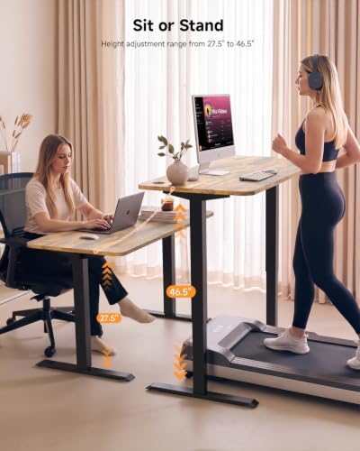 Standing Desk, 48 × 24 Inches Electric Height Adjustable, Home Office - Image 2