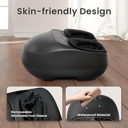 COMFIER Foot Massager with Heat Compression & Vibration Shiatsu Feet Massager,Heated Foot Warmer Gifts for Mom,Dad,Remote Control,Multi-Settings - Image 7