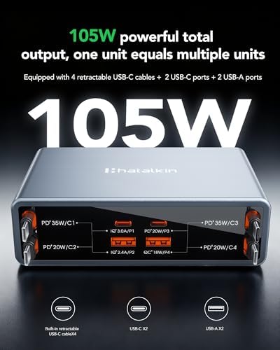 8-in-1 Retractable Charger for Apple Samsung USB C Gan Multiple Devices - Image 4