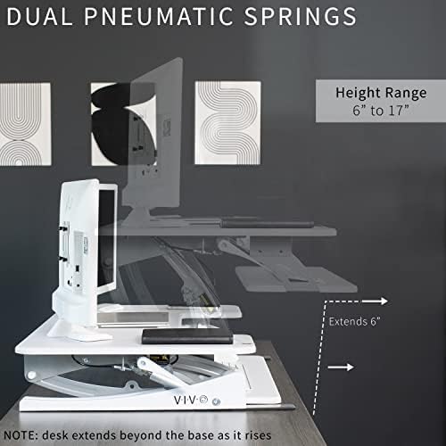VIVO White 42 in Standing Desk Converter, DESK-V000VLW - Image 5