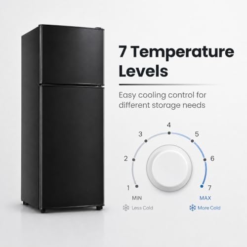 6.5 Cu.Ft Mini Fridge with Freezer, 2-Door Compact Refrigerator for Dorm/Office/Bedroom, Energy Efficient & Quiet, Silver - Image 5