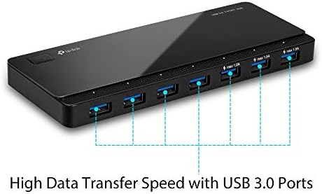 TP-Link [2nd Gen] TP-Link 7-Port USB 3.0 Ultra Slim Hub Including 3 BC 1.2 Charging Ports up to 5V / 1.5A. Compatible with Windows, Mac, Chrome & Linux OS, with Power On/Off Button (UH700) - Image 2