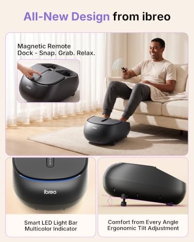 Shiatsu Foot Massager with UV Sterilization, Smart App, Heat, Deep Kneading Therapy, Air Compression, Timer, Remote Control, for Plantar Fasciitis, Neuropathy, Pain Relief, for Men Women Size up to 13 - Image 4