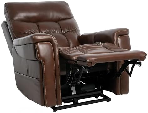 Pride Viva Lift Ultra Power Recliners - Lift Chair for Adults, 400 Lbs Weight Capacity, Lithium Battery Backup, 22.5" W x 21" D Comfort Seat, Medium, Sorrento Leather Coffee - PLR4955M - Image 4