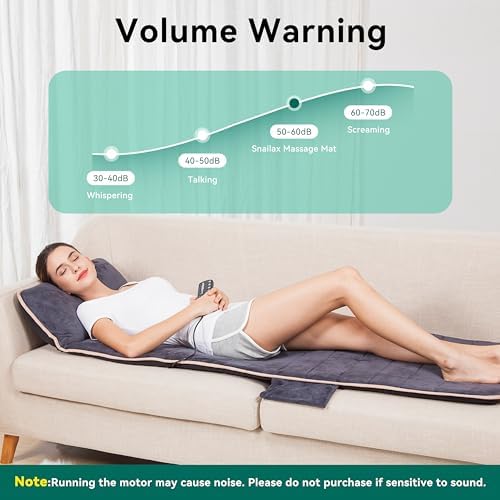 Snailax Full Body Massage Mat with Heat, Vibration Memory Foam Massager Pad - Image 4
