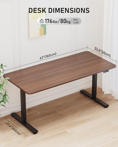 63" Large Electric Standing Desk Adjustable Height for Home Office - Image 3