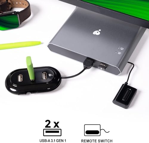KVM 2-Port USB-C - IOGEAR 2 USB-C/Thunderbolt 3 Devices - 2 USB 3.1, Up To 5Gbps - 4k 30Hz - Power Delivery 75W - Plug n Play - TAA - Mac/Win - GUD3C04 - Image 4