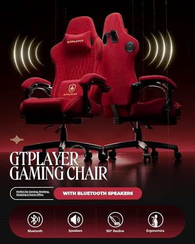 GTPLAYER Gaming Chair, Comfort Computer Office Chair for Adults, Cherry Red - Image 3