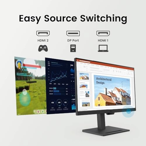 BenQ GW2790T Computer Monitor 27" 100Hz FHD 1920x1080p | IPS | Eye-Care Tech | Low Blue Light | Anti-Glare | Adaptive Brightness | Height and Tilt Adjustable | Built-in Speakers | DisplayPort | HDMI - Image 2