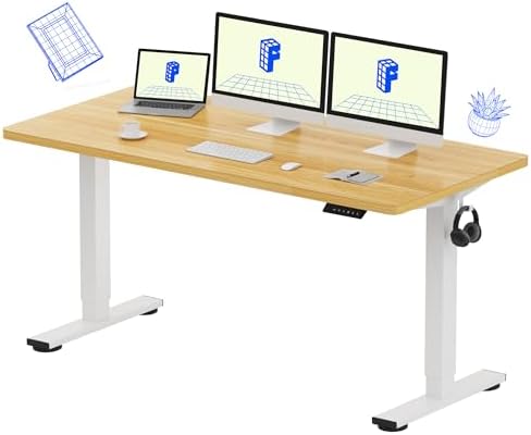 FLEXISPOT EN1 60"x24" One-Piece Standing Desk, Maple by Unknown