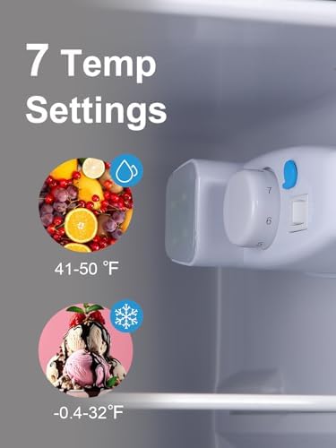 Refrigerator with Freezer 3.8 Cu.Ft Top-Freezer Compact frige Silver - Image 6