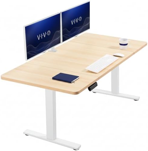 VIVO Light Wood 60 x 30 in Standing Desk, DESK-KIT-1W6C-30 by VIVO