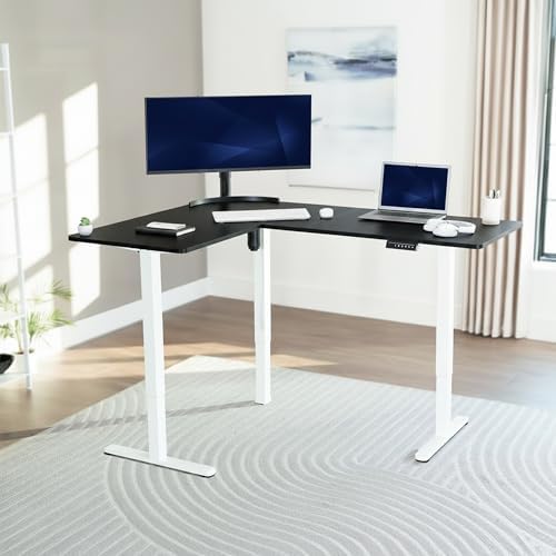 VIVO Black 63 x 47 in Corner Standing Desk, DESK-E3CTWB-47 - Image 2