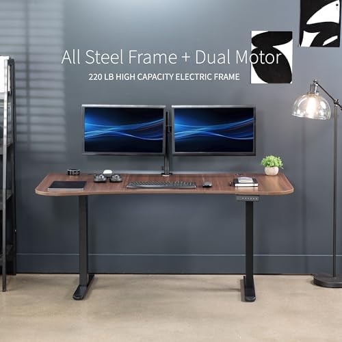VIVO Dark Walnut 60 x 24 in Standing Desk, DESK-KIT-E2B1D - Image 5