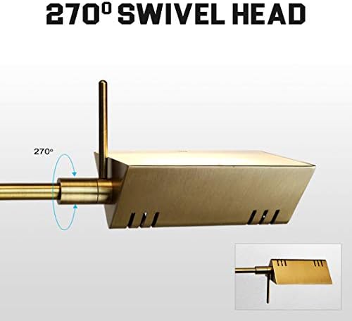 O'Bright Brook Adjustable Dimmable LED Pharmacy Floor Lamp, Antique Brass - Image 4