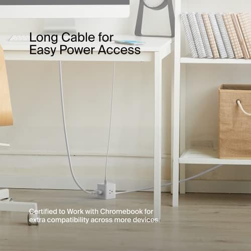 Belkin 6-Outlet Power Cube w/ 3 AC Outlets, 3 USB-A Ports, & 5ft Sturdy Extension Cord - Convenient Compact Cube for Home, Office, Travel, Desktop, & Phone Charger - 4.5 Amps - Image 5