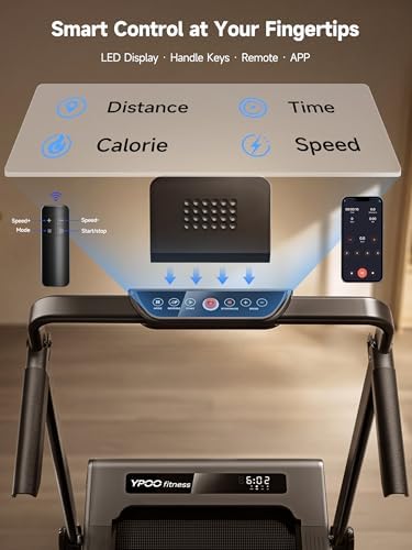 YPOO Walking Pad with 14% Incline Under Desk Treadmill for Home & Office - Image 6