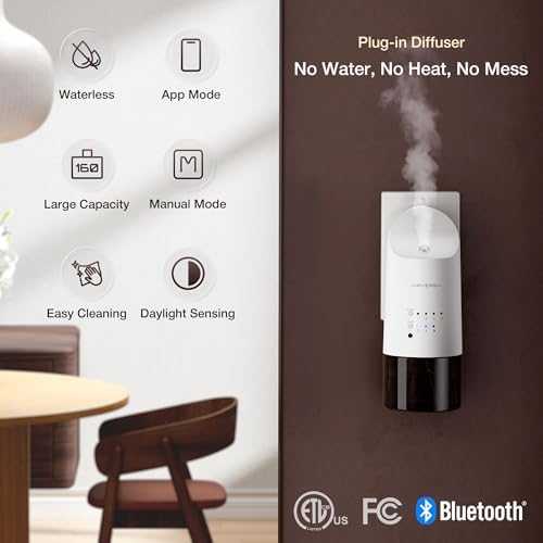 Airversa ANP Smart Plug in Wall Waterless Essential Oil Diffuser, Black - Image 2