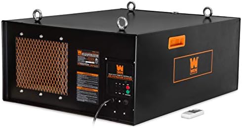 WEN 3417 3-Speed Remote-Controlled Industrial-Strength Air Filtration System (556/702/1044 CFM) by WEN