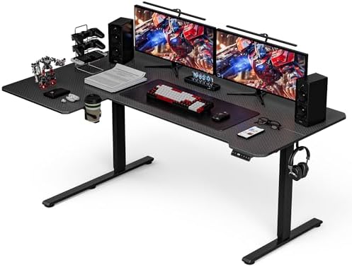 Acrolix L Shaped Electric Standing Desk,71x43.5 Reversible,Black Carbon by Acrolix