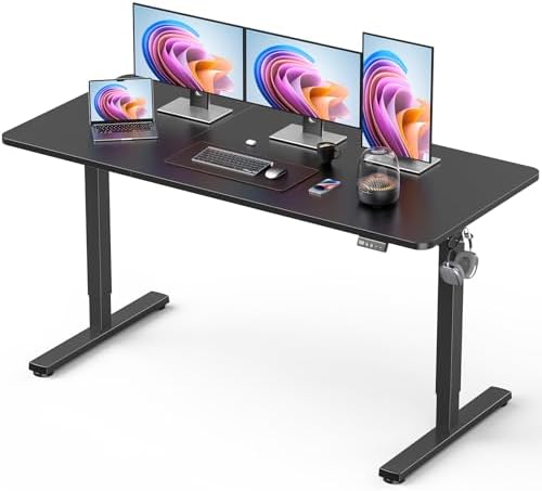 55" Large Electric Standing Desk Adjustable Height for Home Office by XyndyxErgonomicDesign
