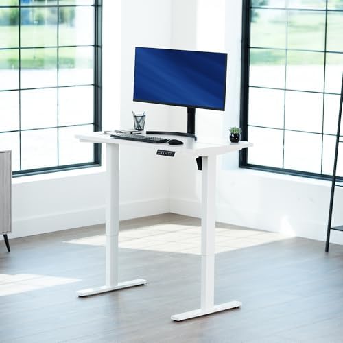 VIVO White 43 x 24 in Standing Desk, DESK-1W4W - Image 2