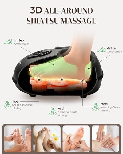 Heycool Foot Massager with Heat, Deep Shiatsu for Neuropathy Pain Relief - Image 3