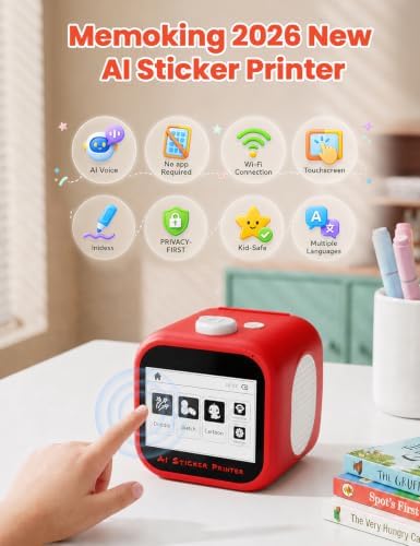 AI Sticker Maker for Kids, Voice‑to‑Sticker Printer Box with Touchscreen - Image 2