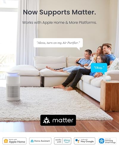 SwitchBot Air Purifier for Home Large Room, Matter, Up to 3620 ft², Air Purifier for Wildfire Smoke, Pets, Odors, 20dB, Washable Pre-filter, Pet Mode, RGB Light, Work with Alexa, HomeKit, Google Home - Image 3