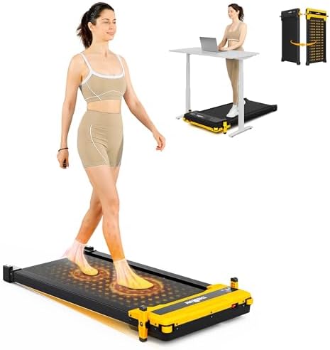 THERUN Double-Sided Walking Pad Treadmill with Incline, Easy-Flip 2-in-1 for Walking & Foot Massage, Quiet Under Desk Machine with Remote & LED Display for Home & Office Use by THERUNFITNESS
