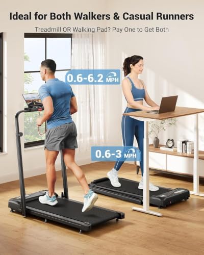 THERUN Walking Pad with Handle Bar, Under Desk Walking Treadmill for Home - Image 2