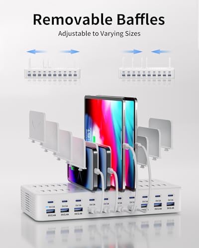 20-Port 270W Charging Station for Multiple Devices, USB Charger Station - Image 5