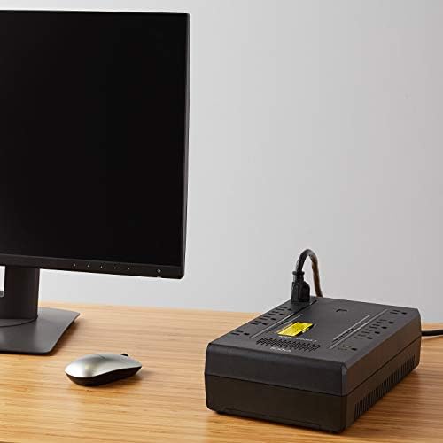 Amazon Basics UPS Battery Backup & Surge Protector, 800VA/450W, 12 Outlets, Standby Uninterruptible Power Supply, Compact, Black - Image 7