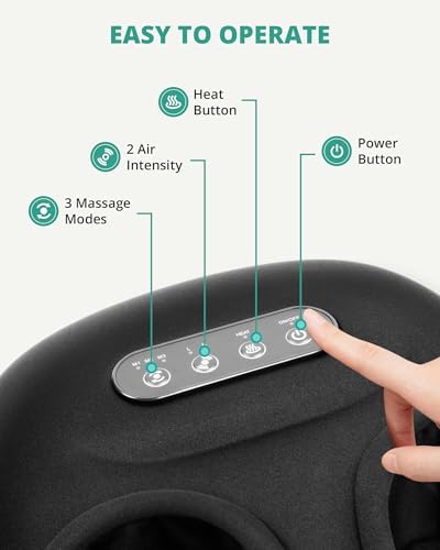 Medcursor Foot Massager Machine with Heat, Rolling, Deep Kneading, Shiatsu Foot Massager for Delivers Pain Relief, Tired, Plantar Fasciitis, Gift for Women Mom Men Fits Up to 13" - Image 5