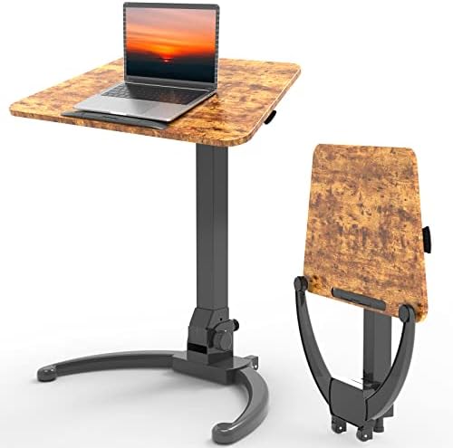 JOY worker Foldable Rolling Standing Desk, 90° Tilt Sit Stand Portable Desk by JOYworker