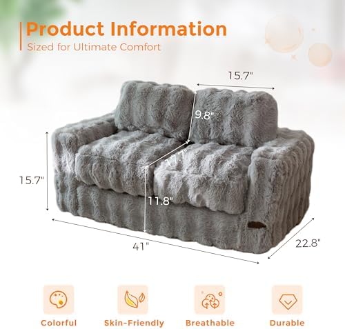 MAXYOYO Kids Bean Bag Chair, Comfy Upholstered Bean Bag Sofa with Filler - Image 2