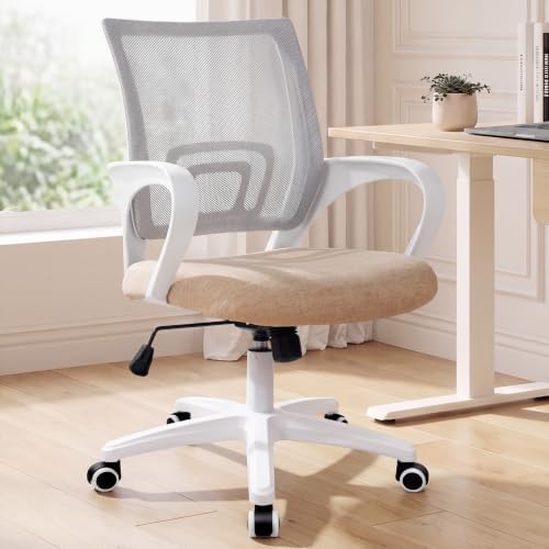 NEO CHAIR Office Computer Chair Ergonomic Mid-Back Mesh Desk Chair, Beige by NEOCHAIR